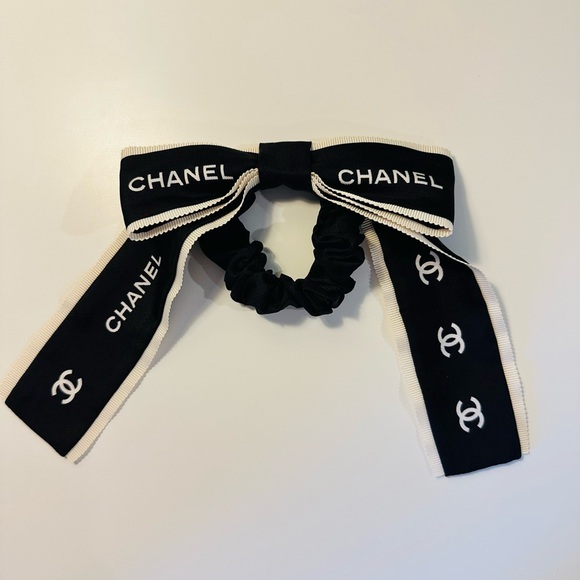 chanel hair bow tie